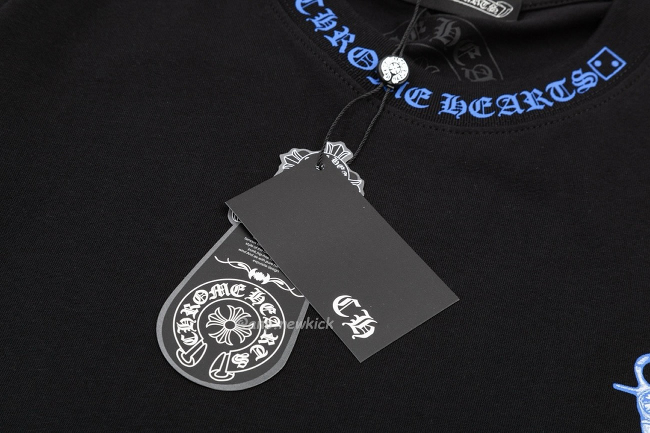 Chrome Hearts White Black Light Blue Dice T Shirt (5) - www.newkick.vip